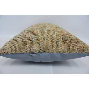 Beige Wool Woven Patchwork Kantha <b>Bolster</b> <b>Pillow</b> 16x24 Inch Luxury Vintage Floral Print Eco-Friendly Non-Slip Removable Washable - Product Image 5