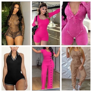 Combinaison de boîte de nuit à la mode 2025 avec manches longues et jambes larges Longueur irrégulière douce et profonde colorée avec poches-pour le yoga - Product Image 1