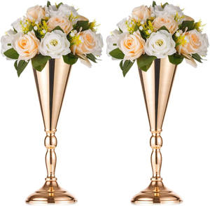 Best Selling <b>Set</b> of 2 Gold Color Best Selling Flower <b>Vases</b> at Who9lesale Prices With Great Quality for Weddings Decoration - Product Image 5