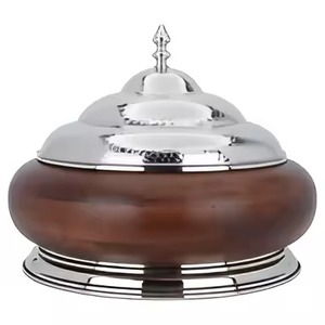 New Design Metal With Wood Hot Pot Silver <b>Knob</b> Finest Quality Customize Color & Size Serving Casseroles - Product Image 4