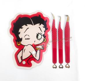 Pinzas para Pestañas Personalizadas en Oferta, Pinzas con Punta de Fibra, Color Rosa y Blanco, Pinzas para Pestañas de Acero Inoxidable - Product Image 3