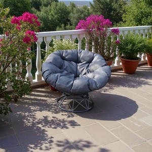 Silla giratoria de mimbre polivinílico de diseño moderno con cojín, Columpio de jardín de entrega rápida, muebles de exterior, tumbonas de Patio - Product Image 2