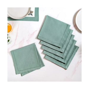 Serviettes en coton 240 fils/cm², texture douce, 16x16 pouces, motif de tissage festonné personnalisé, conçues pour les cafés, les hôtels et la vente en gros à forte demande - Product Image 4