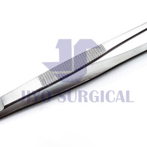 Fórceps de tejido de vendaje de acero inoxidable de alta calidad superventas pinzas de pulgar quirúrgicas OEM personalizadas 14 cm - Product Image 6