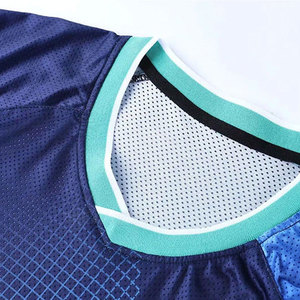 Uniforme de fútbol con cuello redondo y sublimación digital, uniforme de fútbol con logotipo personalizado, superventas - Product Image 3