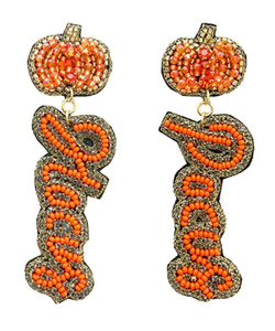 Boucles d'oreilles Hocus Pocus classiques religieuses avec paillettes, perles et diamants pour mariage, fête ou cadeau - Product Image 1