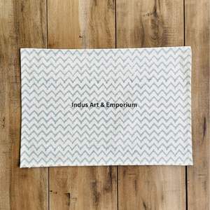 Hand Block Printed Placemat & Napkin - Buy Custom Printed Placemats,Hand Painted Table Cloth,Stock Hand Block <b>Place</b> <b>Mat</b> Napkin - Product Image 6