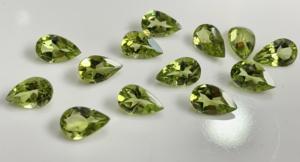Peridoto Natural Corte Pera 7x10mm Facetado-Peridoto Suelto Corte Pera Calidad Aaa - Product Image 4