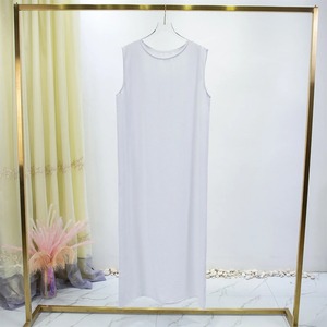 2025 Dubai Style Cute Solid Color Chiffon Eco-Friendly <b>Summer</b> Abaya for Women with Tie Belt Chapel Train & Long Sleeves - Product Image 5