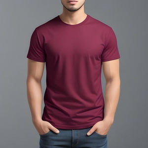 T-shirt pour homme uni, col rond, manches courtes, décontracté, impression personnalisée, t-shirt en coton de haute qualité - Product Image 2
