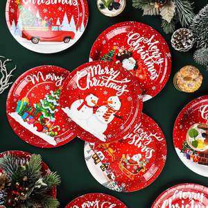 Assiettes en papier durables de qualité 320 GSM de 9 pouces pour la décoration de fête Vaisselle pour les fêtes de formes rondes Fabriquées en Inde - Product Image 3