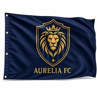 Drapeaux de club de football personnalisés, impressions numériques personnalisées, polyester imperméable avec protection UV et couleurs vives