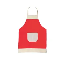 Tablier de cuisine uni bicolore personnalisé, lavable en machine