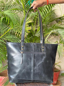 มาใหม่มือเครื่องมือแกะสลักกระเป๋าถือ Tote กระเป๋าจริงโลหะขนหนังกระเป๋าขนาดใหญ่คอลเลกชันสุภาพสตรีกระเป๋า - Product Image 4