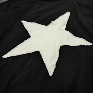 Jersey de bordado térmico desgastado de gran tamaño personalizado de algodón 100%, retales de lavado ácido, bordado, recortado, con cremallera completa, calle - Product Image 4