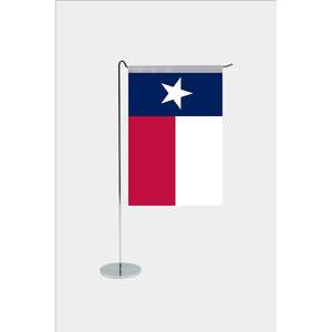 Bandera de Texas para Oficina en Forma de L, Impresa Digitalmente, con Asta de Aluminio - Product Image 1