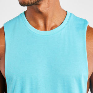 Débardeurs 100% coton pour hommes Chemise de sport respirante à séchage rapide et à haute élasticité pour l'entraînement physique et la course en plein air - Product Image 4