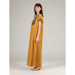 Evolove Women's Casual 100% Cotton Printed Maxi Nighty Sleepwear Super Comfortable & Soft with Elastic Waist & <b>Button</b> Closure - Product Image 5