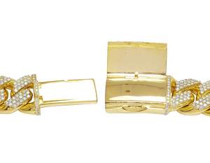 Fully Iced Out <b>Moissanite</b> Diamond <b>Chain</b> In S925 Silver Hip Hop Men's Cuban Link <b>Chain</b> In Silver Diamond Jewelry - Product Image 5