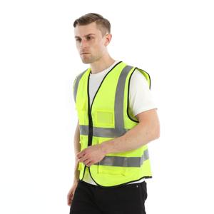 Chaleco de seguridad sin mangas de tela de malla transpirable más vendido para trabajos de construcción - Product Image 3