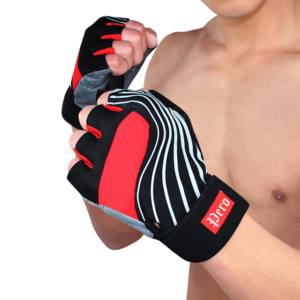 Gants d'haltérophilie demi-doigts de gymnastique Gym Fitness Training Workout Réglable Poignet Wrap Gants antidérapants pour hommes et femmes - Product Image 2