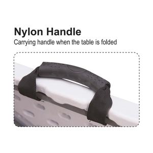 Bàn gấp <span class=keywords><strong>FDW</strong></span>, Bàn Gấp nhựa, Bàn Gấp một nửa di động có thể gập lại cho các bữa tiệc, sự kiện sân sau, màu trắng - Product Image 5