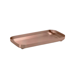 Bandeja Única Rectangular de Metal con Diseño Niquelado, Elegante Bandeja para Servir Bebidas y Aperitivos con Fines Decorativos - Product Image 2