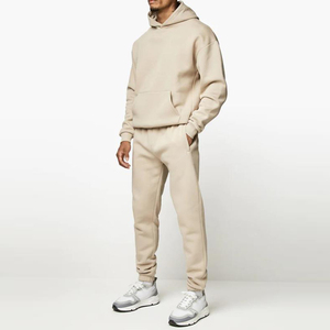 Combinaisons de sport unisexes avec logo personnalisé Survêtement d'entraînement d'hiver imprimé de haute qualité Baggy Sports Jogging Sets Hooded 100% Cotton Solid - Product Image 4