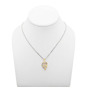 จี้เพชรรูปหัวใจสำหรับผู้หญิงเงินสเตอร์ลิงประดับเพชรทรงกลมตัดหรูหราสำหรับปาร์ตี้คลาสสิก - Product Image 2