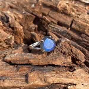 Handmade Blue Flash Labradorite Ring 925 Sterling Silver Gemstone Unique Statement Fashion Jewelry Gift For Women <b>Men</b> - Product Image 2