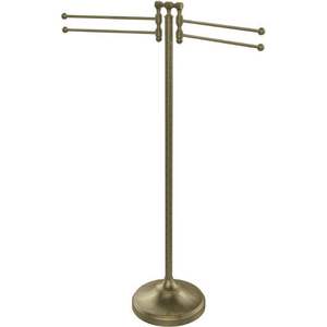 Vintage brass <b>towel</b> stand for rustic <b>bathrooms</b> offering durable design elegant <b>storage</b> solution for everyday use - Product Image 2