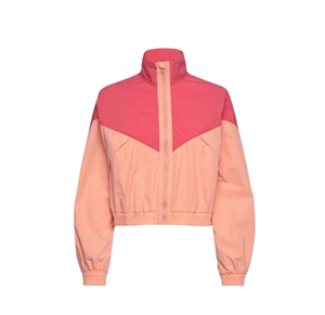 Veste coupe-vent personnalisée en nylon de qualité supérieure pour femmes, doublure en maille personnalisée, veste en nylon mince Color Block, grande taille, nouveauté - Product Image 1