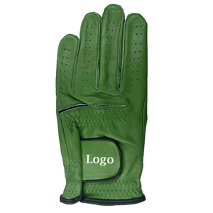 Guantes de Golf de Cuero Cabretta Hechos a Medida, Estándar Internacional, Verde, Cuero Genuino, para Mano Izquierda, con Orificios Transpirables 2026 - Product Image 1