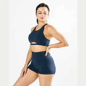 78% Nylon 22% Elastane Lightweight High Neck Racer <b>Back</b> Bindingless Hem Womens Medium-<b>Support</b> One Piece Velvet Teal Sports Front - Product Image 4