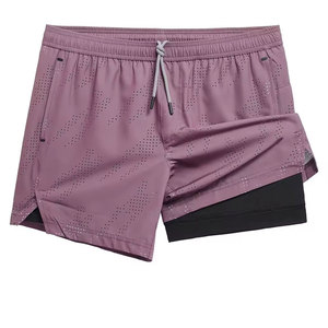 Pantalones Cortos Deportivos de Doble Capa para Hombre con Forro de Compresión, Ropa de Gimnasio de Secado Rápido, Pantalones Cortos Deportivos de Doble Capa para Hombre - Product Image 1