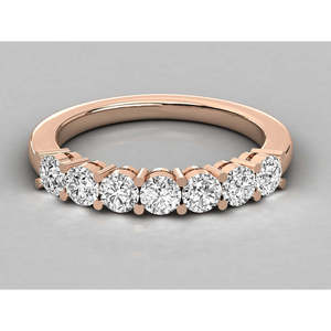 Anillo de Diamante Cultivado en Laboratorio con Corte Redondo de 9K, Anillo Brillante para Mujer - Product Image 6
