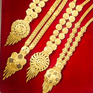 24K mạ vàng Dubai đồ trang sức thời trang vòng cổ <span class=keywords><strong>Set</strong></span> bông tai Bangles combs trâm cài vật liệu đồng cho mỹ - Product Image 1