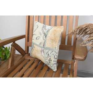 หมอนผ้าขนแกะสีเบจถักลายแคนธา14x14นิ้วสไตล์วินเทจผ้าหนานุ่มสำหรับใช้บนพื้น - Product Image 3