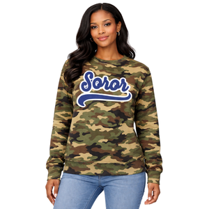Sweat-shirt à col rond Camo Zeta Phi Beta Soror, inspiré des fondateurs de 1920, sororité grecque, femme d'honneur, coton premium - Product Image 5