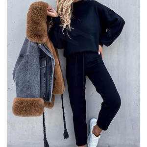 Trajes de chándal para mujer, conjuntos de chándal de algodón Popular 2023 para mujer, chándales deportivos para mujer, servicio OEM - Product Image 4