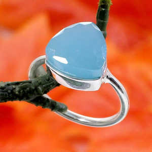 Anillo de Plata de Ley 925 romántico al por mayor, piedra preciosa en forma de trillón, corte liso, platino, chapado en rodio, joyería fina, ajuste de incrustaciones de rodio - Product Image 4