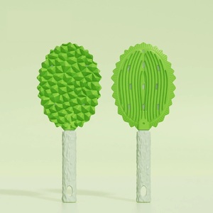 หวีสปานวด3D พร้อมขนแปรง TPE และด้ามจับตามหลักสรีรศาสตร์สำหรับการตัดแต่งขนสัตว์เลี้ยงและทำความสะอาดเครื่องมืออาบน้ำระดับพรีเมียม - Product Image 2