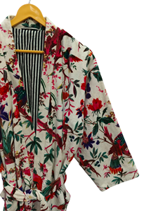 กิโมโนกำมะหยี่แจ็กเก็ตยาวสำหรับทุกเพศลายดอกไม้สำหรับฤดูหนาว - Product Image 3