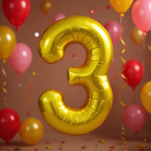 ลูกโป่งปาร์ตี้เลิฟ นูเมโร โกลด์ N3 80 ซม. 12 ลูก/ถุง - Product Image 3