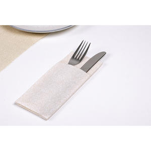 Tovaglioli Tascabili Kanguro Bianchi 32x40cm con Stampa Esparta Crema, in Bambutex Naturale, 400 Pezzi, B2B - Product Image 1