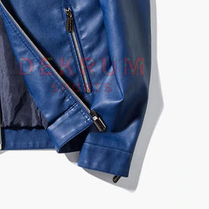 Venta al por mayor Tallas grandes Chaqueta de cuero Uso al aire libre Chaqueta de cuero de cuello alto Hombres Chaqueta de cuero - Product Image 6