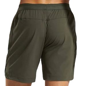 Nurak 2025 pantalones cortos de gimnasio para hombre logotipo personalizado patrón sólido 100% algodón de talla grande trotar y correr entrenamiento pantalones cortos de verano - Product Image 2