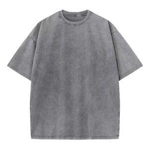 Custom Plus Size Men's Oversized <b>Acid</b> Wash T-Shirt Vintage 100% Cotton Heavyweight <b>Drop</b> Shoulder O-neck Long with Letter Pattern - Product Image 1
