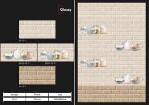 Carreaux muraux en céramique de haute qualité 300x600mm pour salle de bain et cuisine, surface brillante mate effet sucre, pour design mural intérieur luxueux - Product Image 4