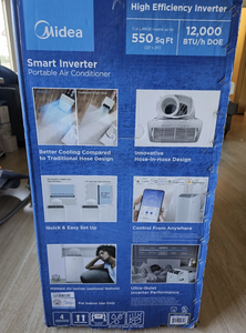 เครื่องปรับอากาศเคลื่อนที่ Midea 11,900-20,999 BTU สมาร์ทอินเวอร์เตอร์ 3-in-1 ระบบทำความเย็น ลดความชื้น และพัดลม ประหยัดพลังงาน - Product Image 5